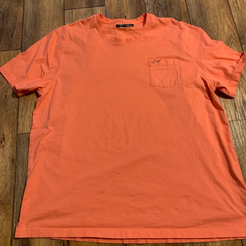 Men's Greg Norman Coral Crew Neck pocket T-Shirt size XXXL